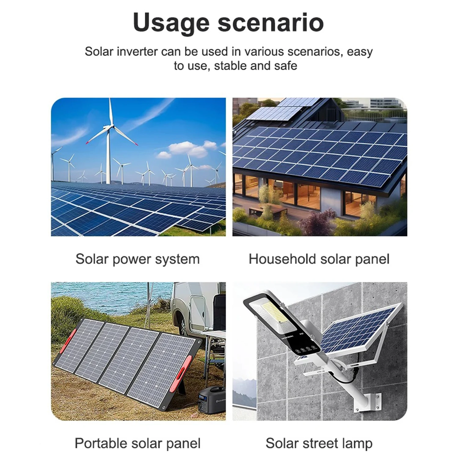 ECGSOLAX 7KW Hybrid Solar Inverter Split-Phase 120V/240V 48V Pure Sine Wave Hybrid Inverter With MPPT 120A Charging Controller