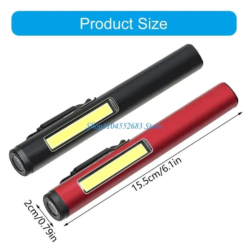 Y6GD USB Rechargeable Pen Lamp Portable LED Flashlight Work Light with Outdoor Working Torches Easy to Use