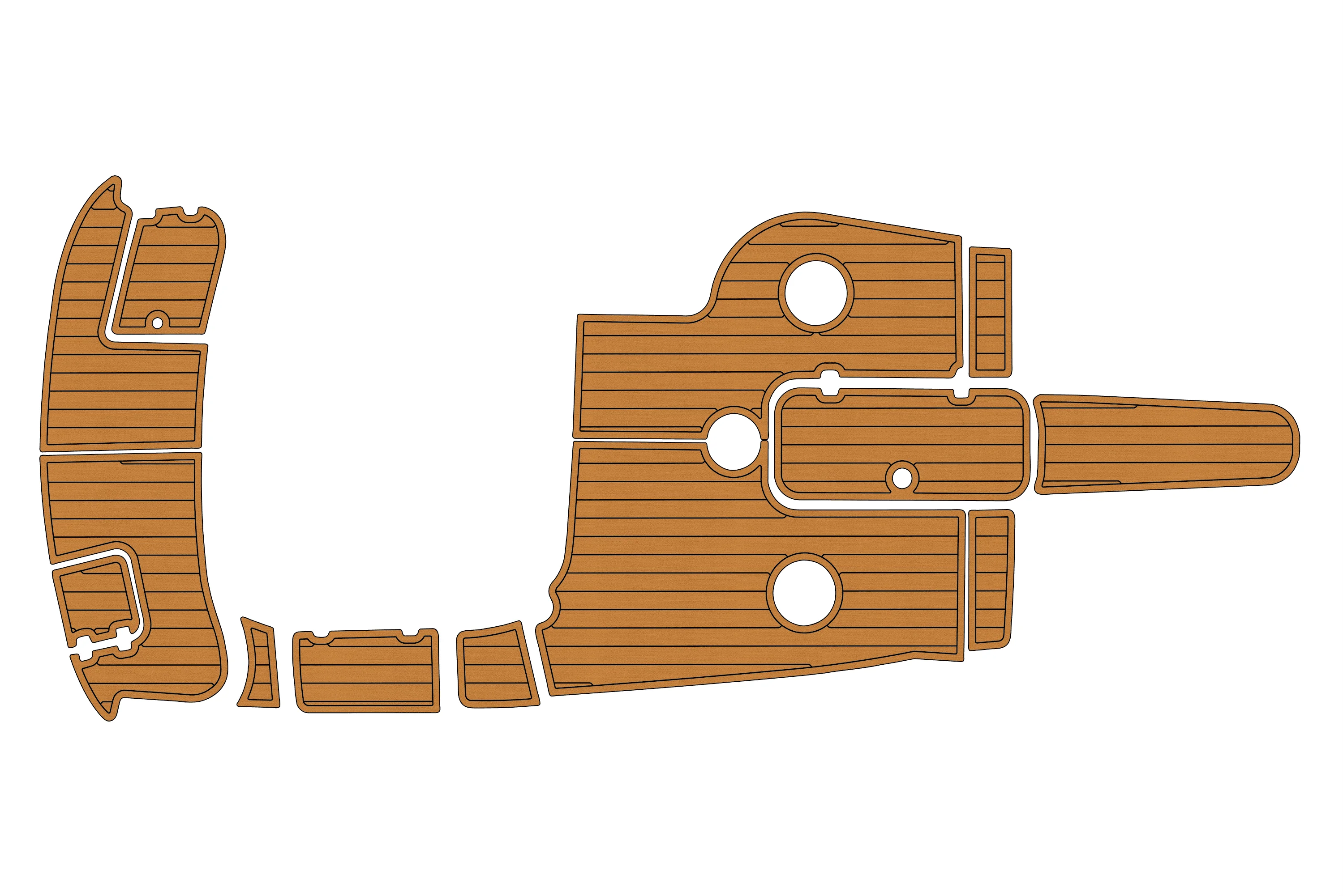 

2017 Caravelle 217 1/4" 6mm Eva Faux Teak Deck Surfing Boat Fishing Boat Motorcycle Hurts crapet Non-Slip mat Marine Floor