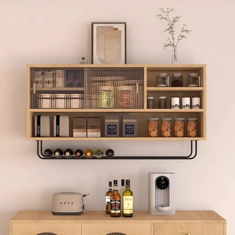 Solid wood hanging cabinets Upper wall wall  Household  Hanging wall storage cabinets