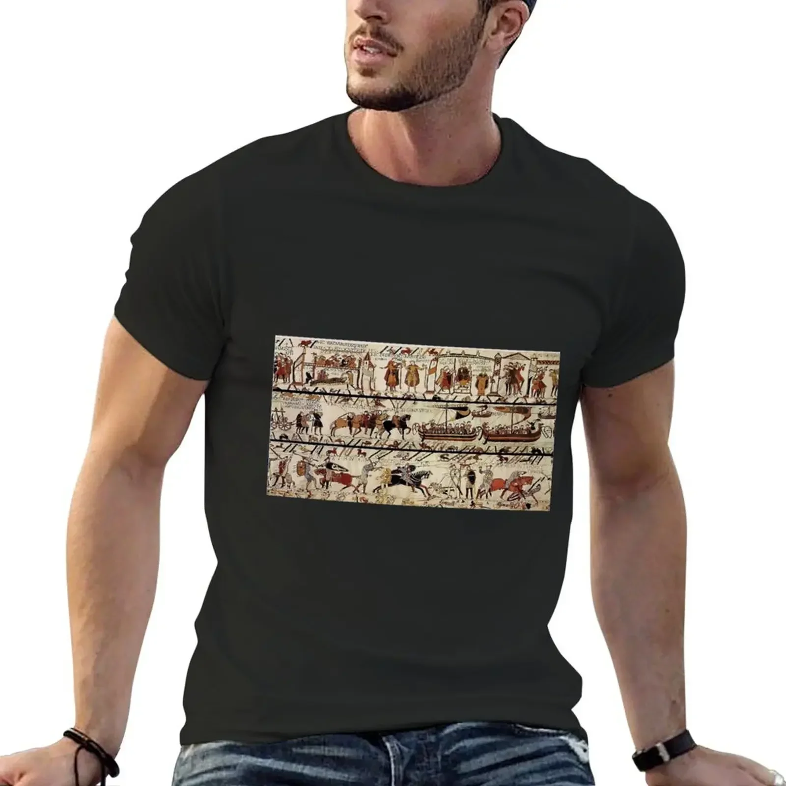 

Tapisserie Bayeux - Tapestry Bayeux T-Shirt shirts graphic tees blacks customs design your own outfits for men