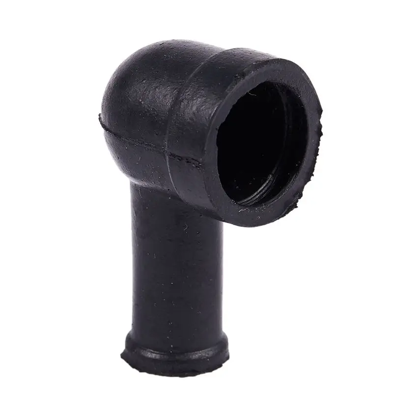 HRBAJ-64 Pcs 15Mm X 8Mm Black Smoking Pipe Shaped PVC Battery Terminal Insulating Covers Boots