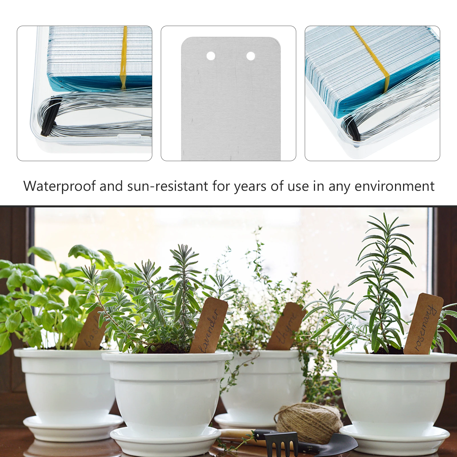 

Aluminum Plant Labels Durable Waterproof Garden Markers Signs Tags Potting Nursery Stakes Gardening Accessories Outdoor Decor