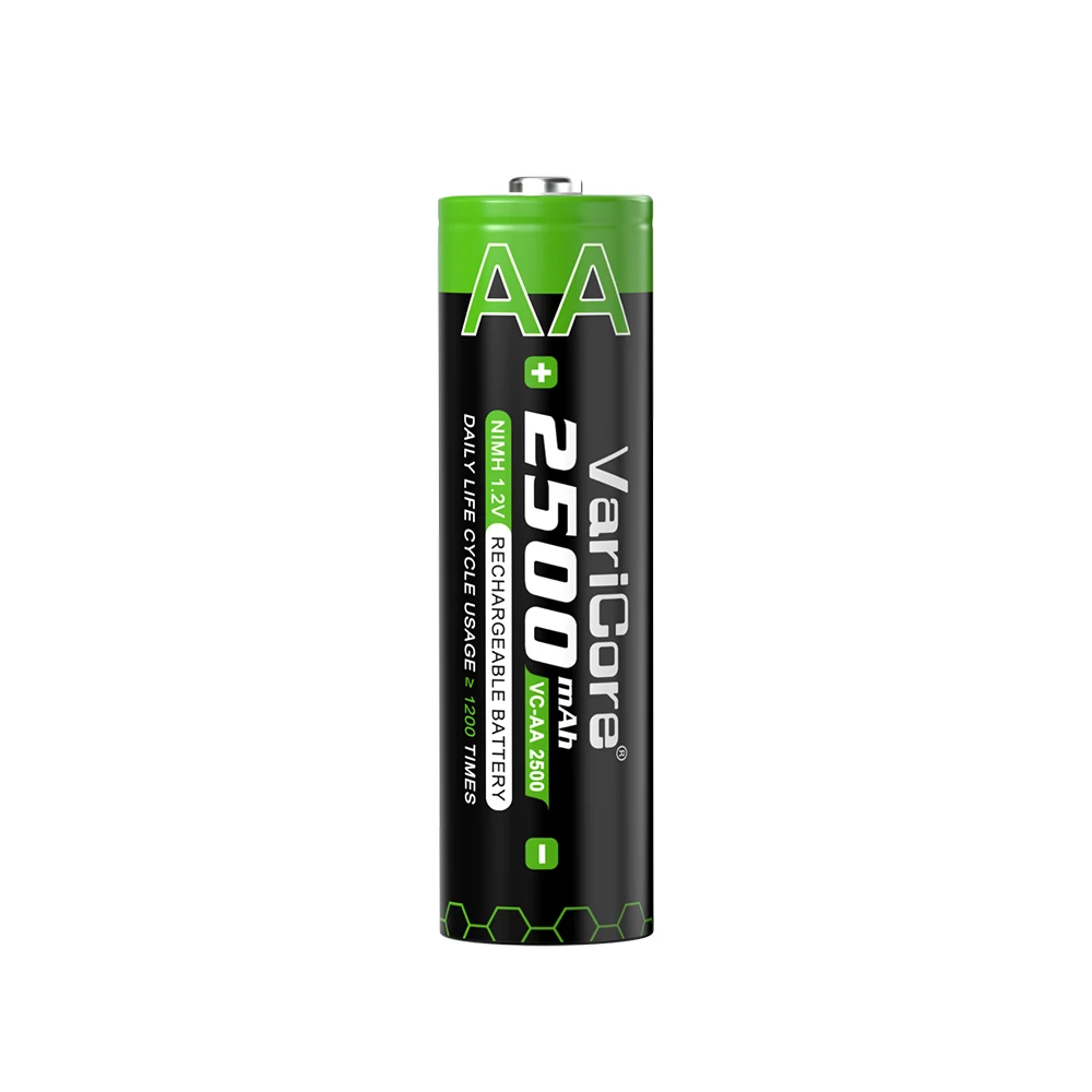 NEW VariCore 1.2V AA 2500mAh Ni-MH Rechargeable battery aa for Temperature gun remote control mouse toy batteries