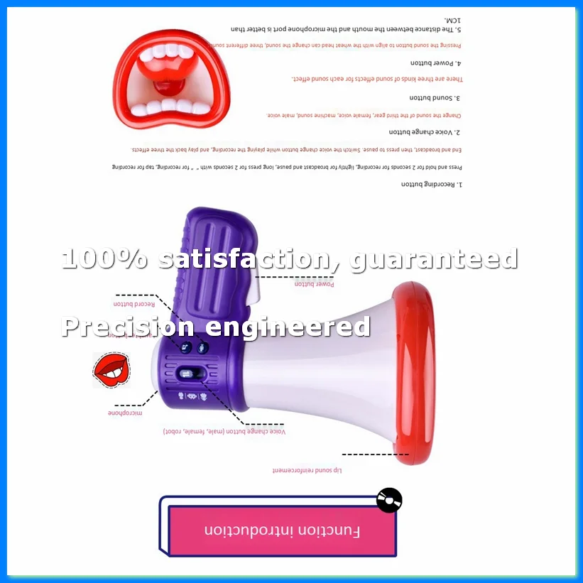 Mini Funny Vocal Toys Voice Changer Loudspeaker Recording Gift Three Sound Effects Variable Sound for Children Kids-SPMI