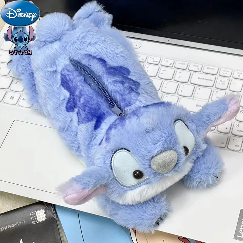 Stitch Plush Cute Pencil Case Disney Anime Kawaii Pen Bag Kids School Home Stationery Box Lilo & Stitch Plush Bags Kids Gift Toy