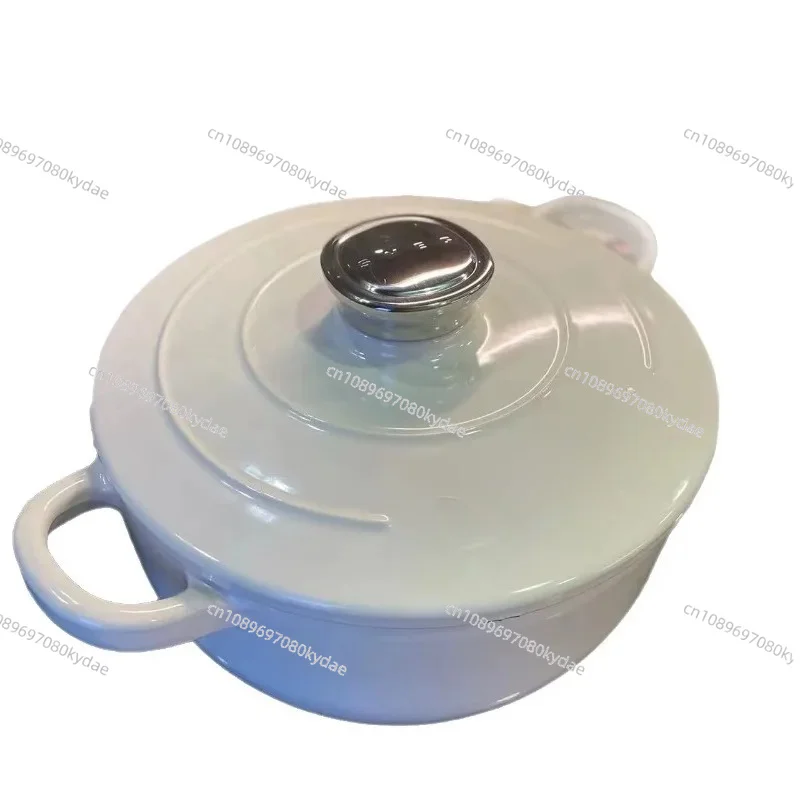 24Cm double handle cast iron enamel pot popular foreign trade thickened non-stick saucepan classic design