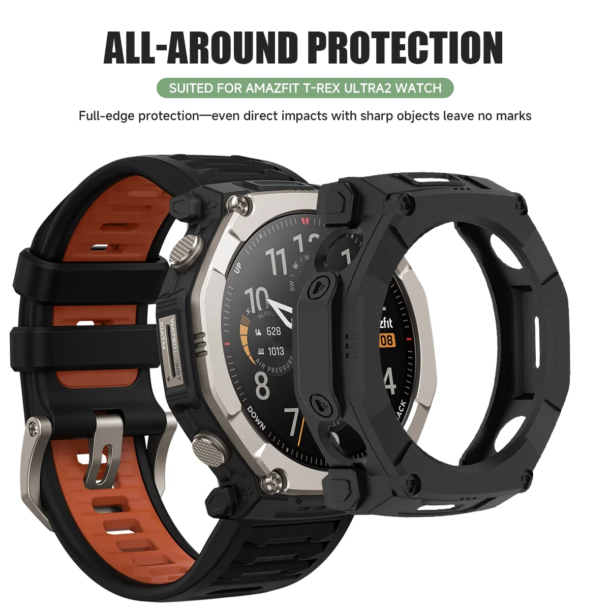 For Huami Amazfit T-Rex Ultra 2 Armor Protector Case Smartwatch Protective Skin Cover Soft Shell Bumper Guard