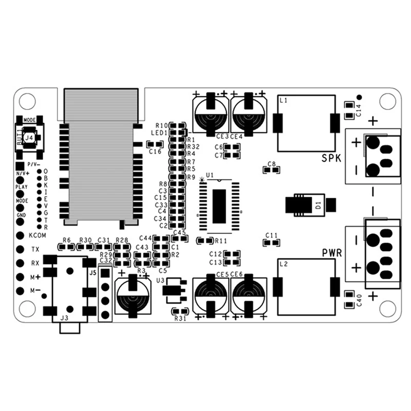 Nieuwe-2X Bluetooth 5.0 Versterker Board TWS AUX 20 W/30 W Seriële Poort Om Naam Te Veranderen Mono Stereo Module Amplificador (Geen Bellen)