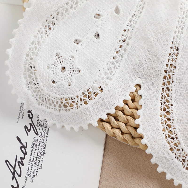 Lace Fake Collar Embroidered Hollow Detachable False Collars Tether Closure Trendy Summer Dress Adornment