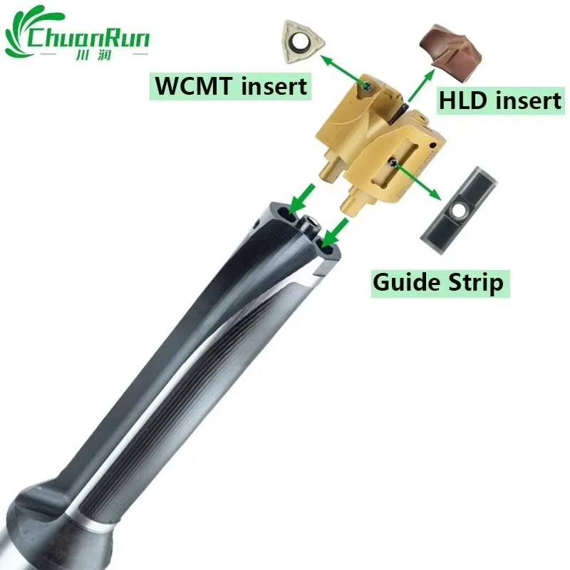 28-70 مللي متر قطر ثلاثية الأبعاد/5D/8D/10D HLC الصناعية الصف الدقة تاج مثقاب الخشب للفولاذ المقاوم للصدأ ثقب عميق Chuanrun U الحفر #3