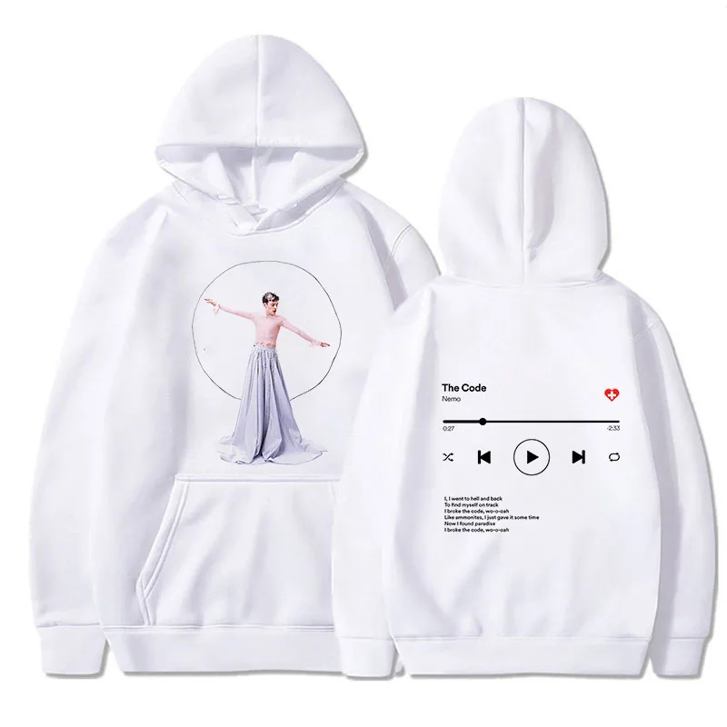 Nemo Eurovision Trophy Graphic Hoodies Long Sleeve Winter Hooded Sweatshirts Casual Women/Men Comfortable Pullovers with Pocket