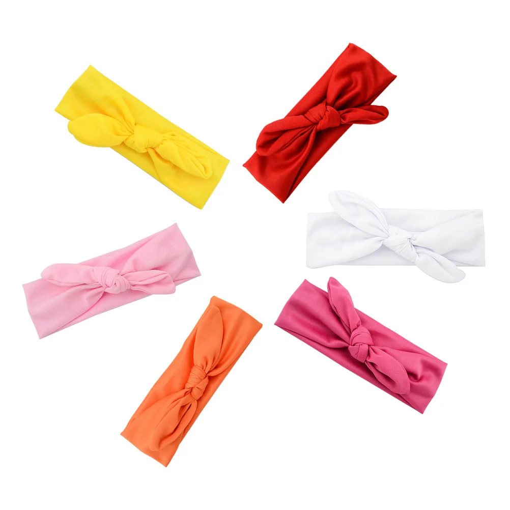 

6pcs Stretchy Bowknot Headbands For Cute Elastic Hair Accessories Multicolor Set Unisex Design Easy Wear