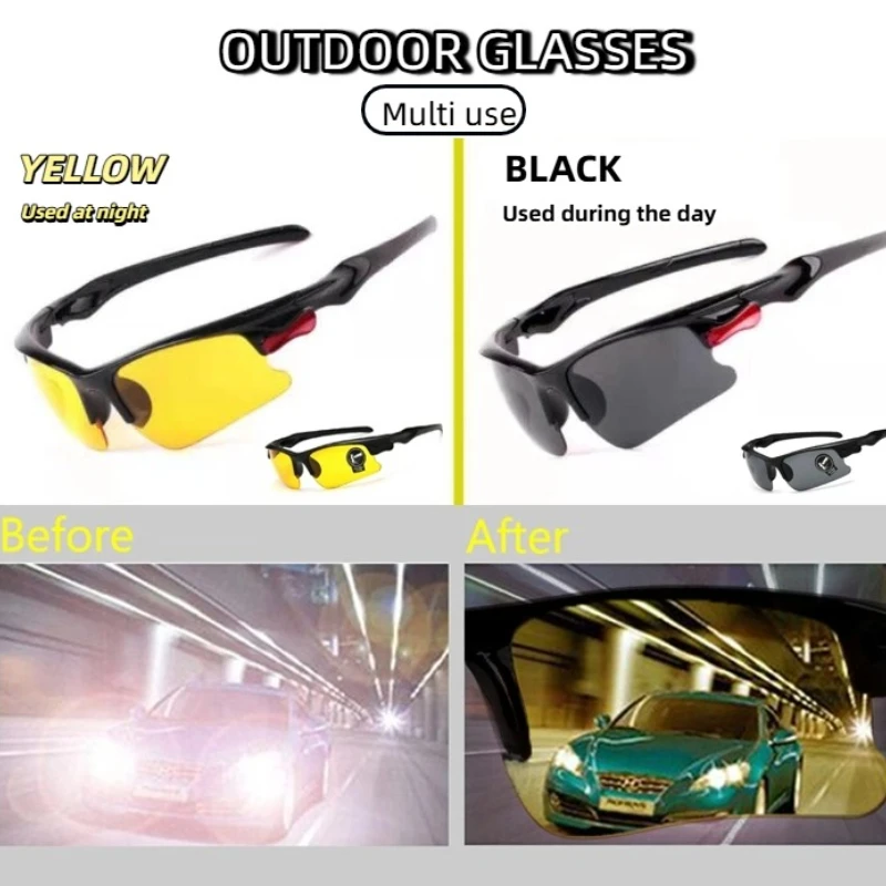 Mode Halbrandlose Outdoor-Brille Sport UV400 Unisex Sonnenbrille Neue trendige PC-Fahrbrille für Männer
