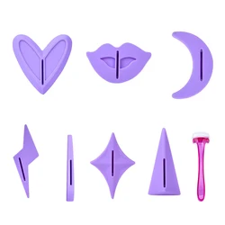 7Pcs/Set Women Bikini Dedicated Privates Shaving Stencil Female Hair Razor Sexy Intimate Shaping Tool Accessories