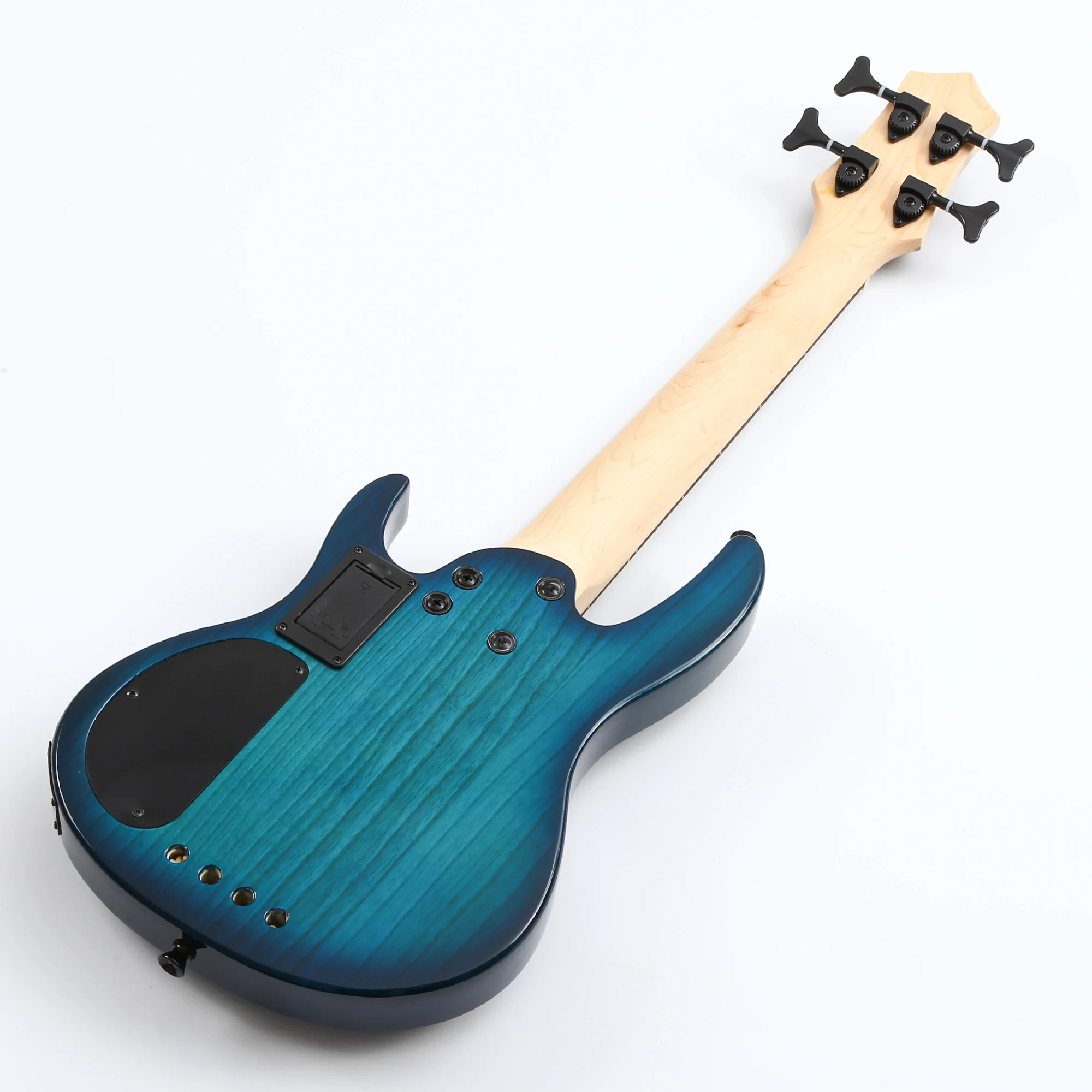 Batking Uku bass Fretted 4 String Electric Ukulele Bass, Through Neck Ukelele Bass with Gig bag.