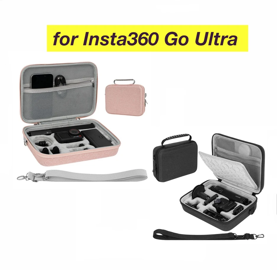 Carrying Case with Shoulder Strap for Insta360 GO Ultra Nylon Material Travel Bag Protective Case Camera Accessories Large Capac