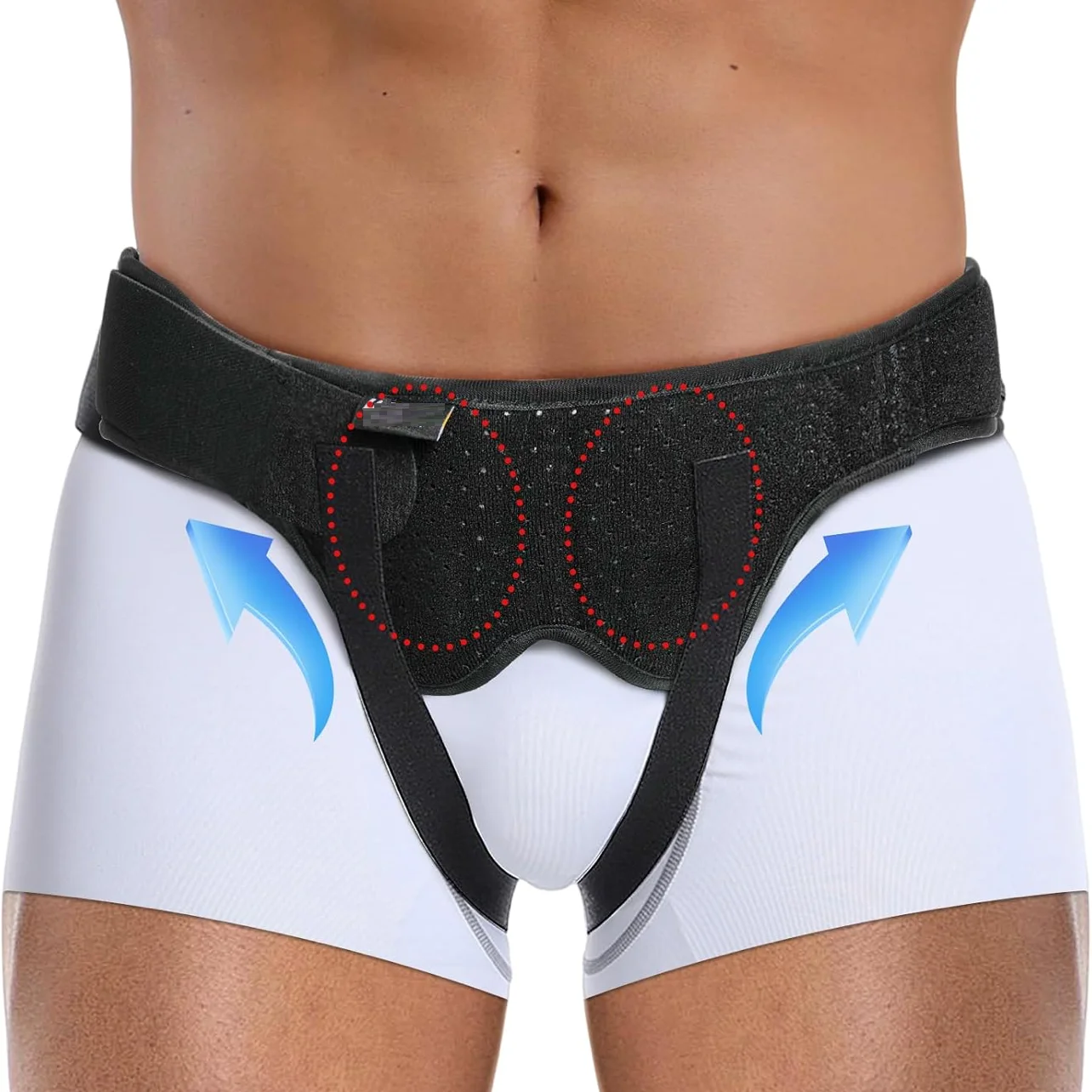 

Hernia Belts for Men Medical Hernia Guard Inguinal Truss Sports Hernia Adjustable Waist Strap with 2 Removable Compression Pads