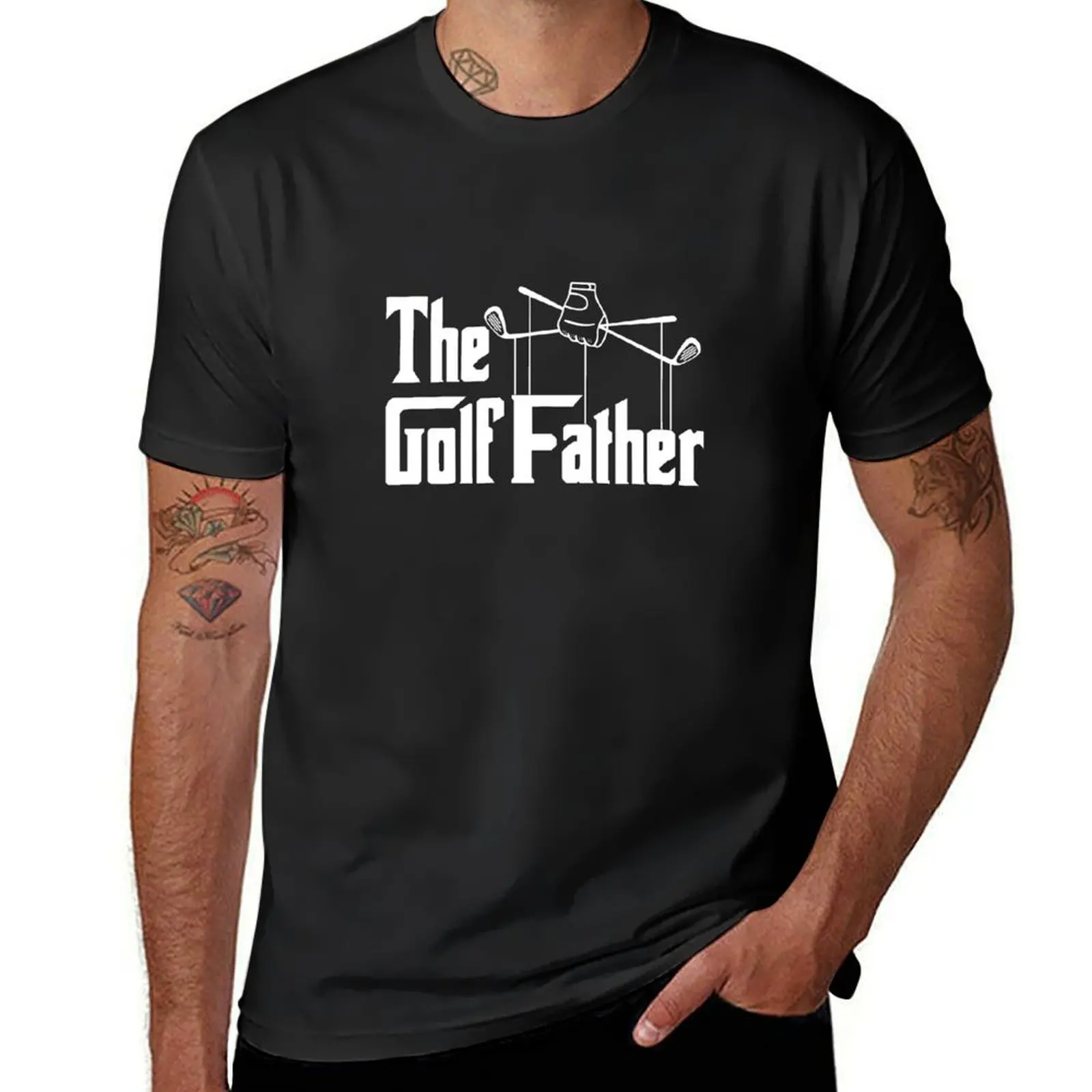 

The Golf Father - Funny Golfer product Gift for Dad T-Shirt customs funnys customizeds heavyweights T-shirts for men cotton