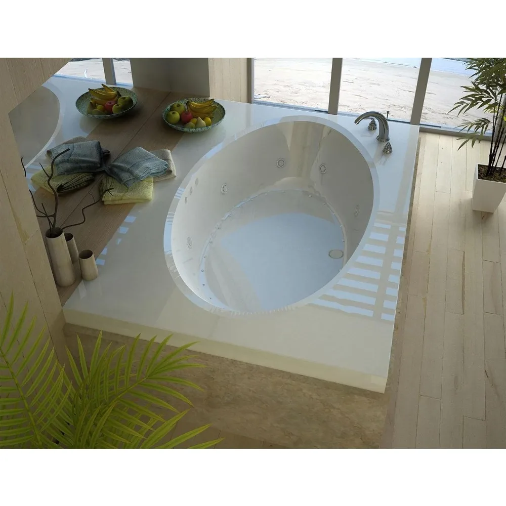 

Rectangular Air and Whirlpool Bathtub 42x72 Drainage White Finish Chromotherapy - Chroma (Colored) Phototherapy System