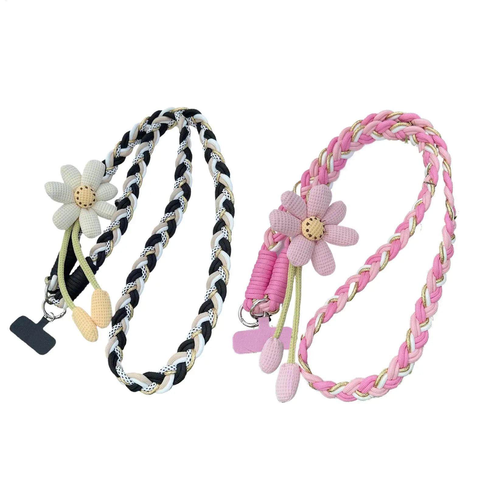 

Cute Flower Cell Phone Lanyard Safety Mobile Sling Free Your Hands With Patch Cell Phone Strap For Men Women Travel Walking