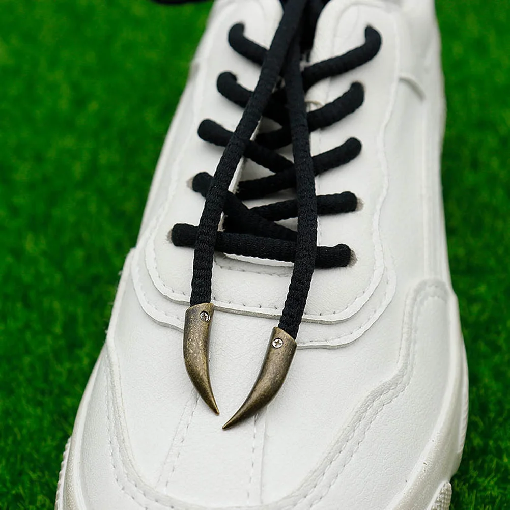 

4pcs Cow Horn Metal Shoelace Tips Ends Caps Buckles Cord Stoppers Bootlace Locks Repair Accessories For Shoes Sneakers