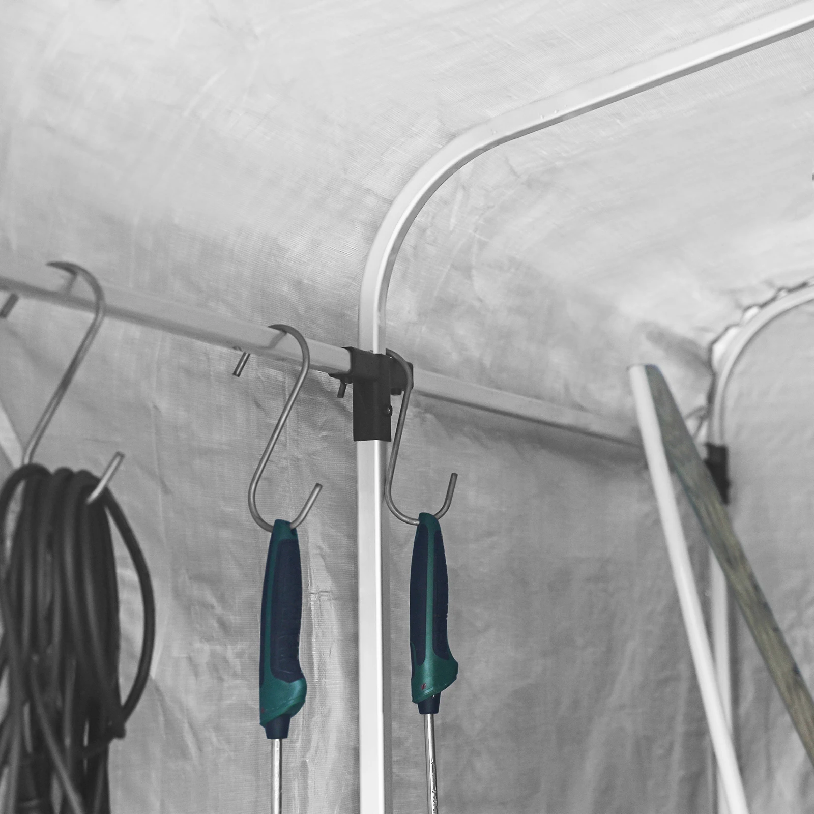 SoBuy KLS11 Fahrradgarage wetterfest Geräteschuppen Fahrradgarage für 1-2 Fahrräder Carport Zelt mit UV-Schutz Fahrradschuppen – Detail 2