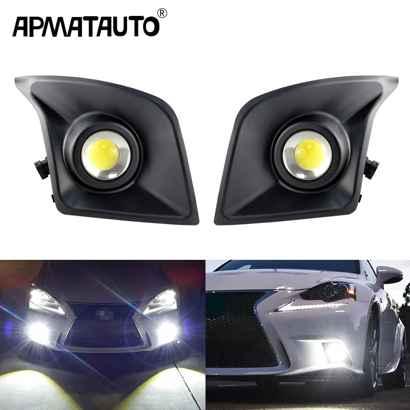 

2xLED DRL For Lexus IS200T F-Sport IS250 IS300 IS350 2014 2015 2016 Daytime Running Light Fog Lights Front Fog Lamp Assembly