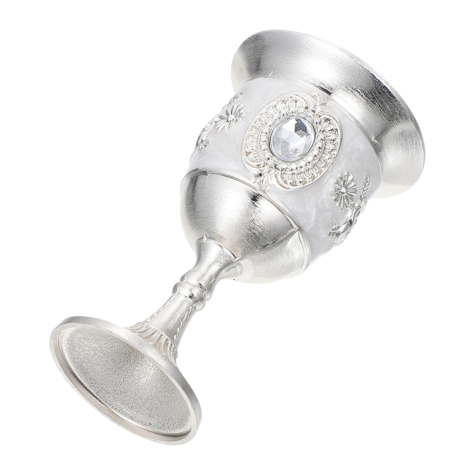 

Exquisite Metal Wine Goblet Small Elegant Drinking Cup Home Accessory Decorative European Style Restaurant Hotel Use