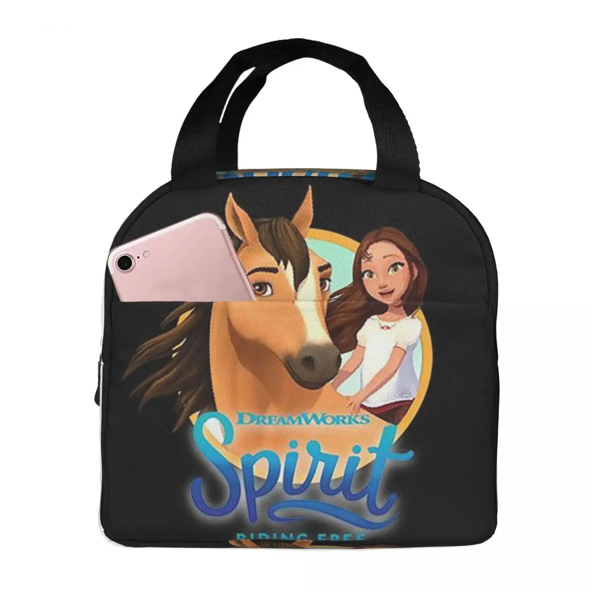 

Изолированная сумка для обеда Spirit Riding для детей, школьный холодильник, термосумка для еды, портативная коробка для завтрака, контейнер