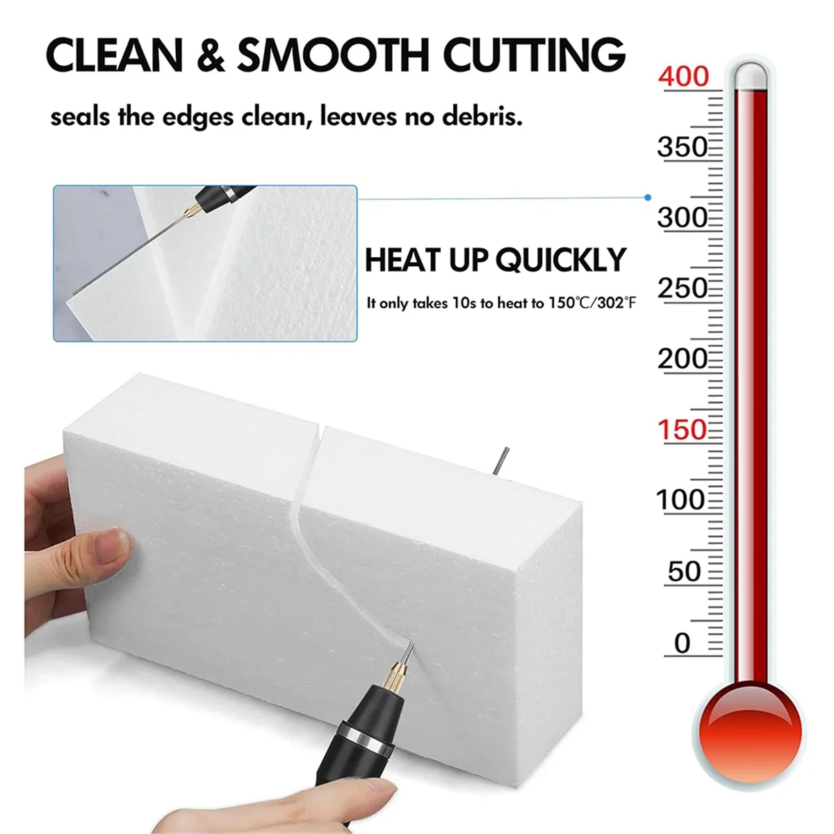 A56XQ Foam Cutter Hot Wire Knife Foam Cutter Tool Set 3 Cutting Machine Pen for Styrofoam Cutting,Handcraft DIY EU Plug