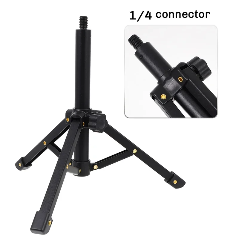 Portable Desktop Microphone Stand, Stable And Safe, Adjustable Tripod-Style Microphone Clip Stand.