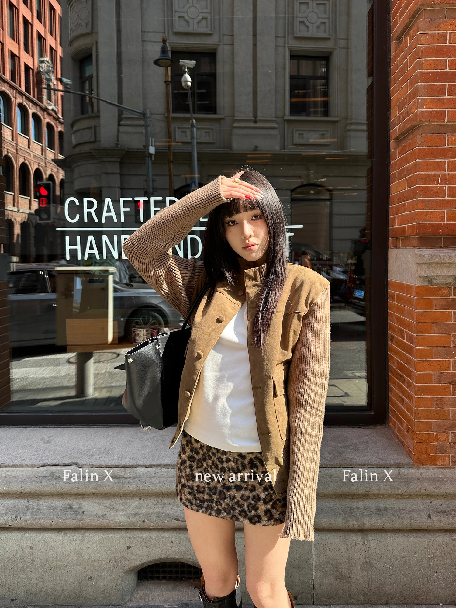 

Женская шерстяная юбка миди с леопардовым принтом и низкой талией, облегающая, повседневная, зимняя, утягивающая, Falin X Brand