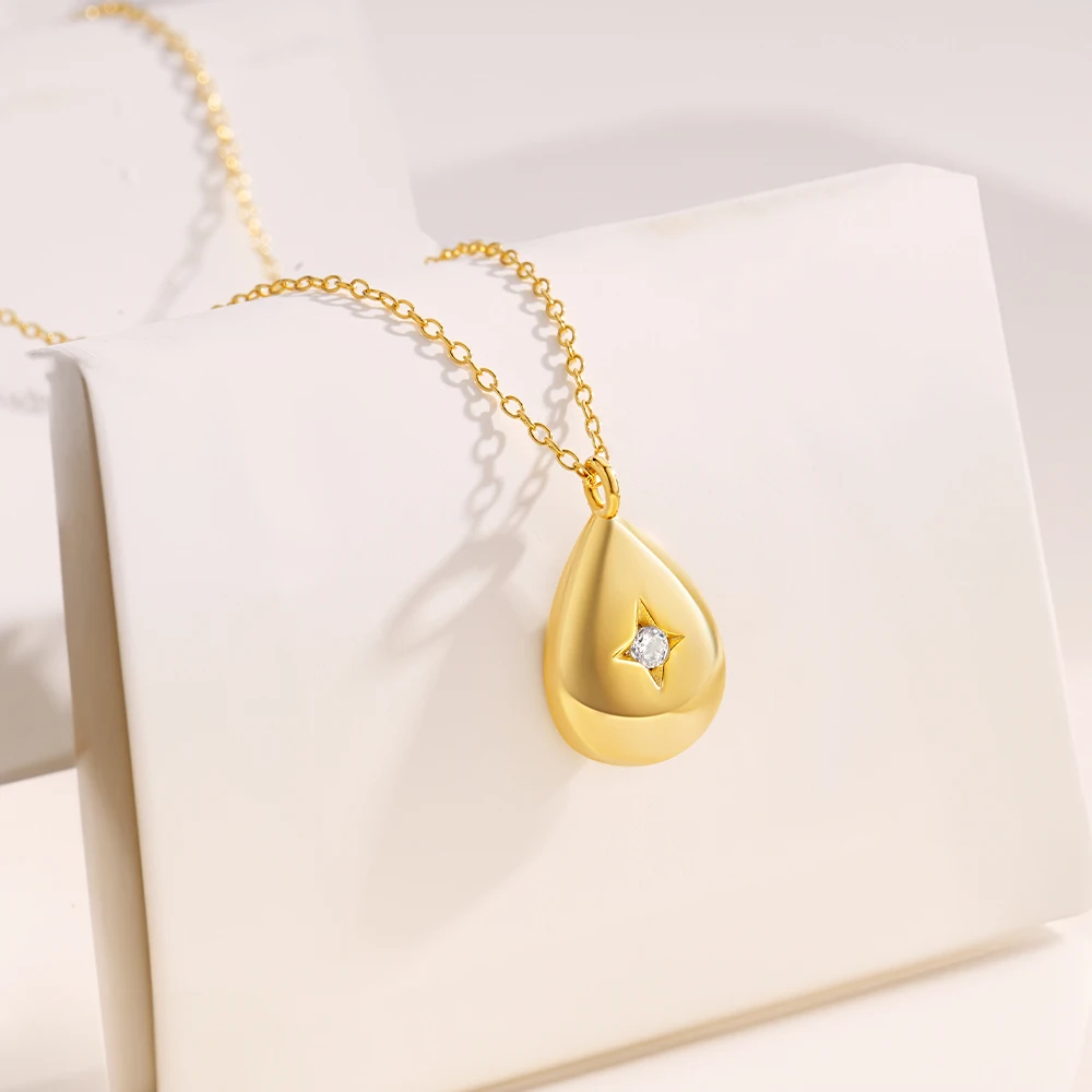 ROXI 925 Sterling Silver Water Drop/Bowknot Pearl Pendant Necklaces for Women Luxury Wedding Engagement Birthday Party Gifts