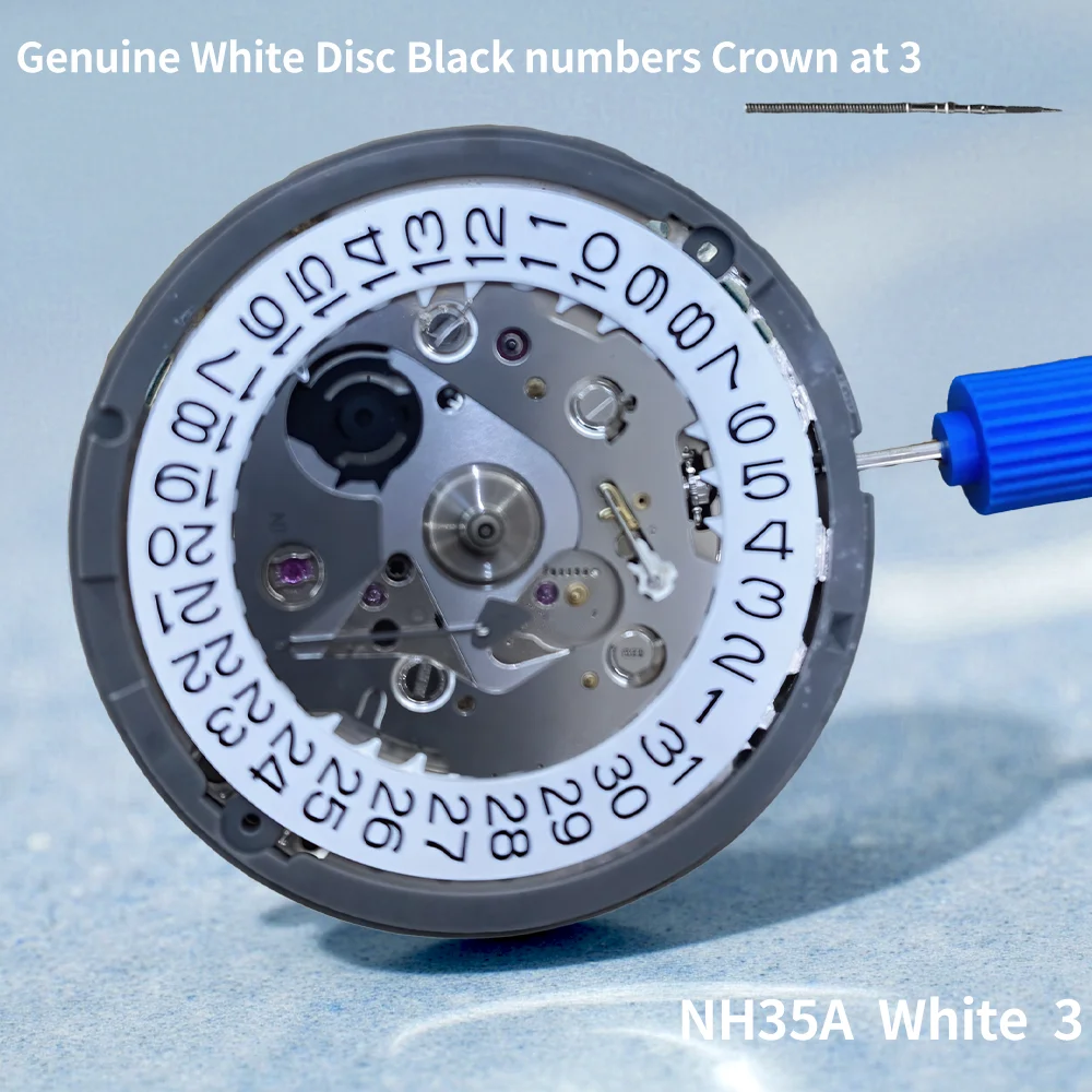 ملحقات الساعة: حركة NH35A أصلية يابانية جديدة تمامًا، حركة ميكانيكية أوتوماتيكية بالكامل، حركة NH35 #2