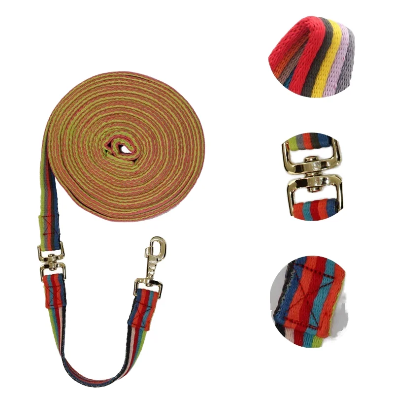 Soft Padded Mesh  Rein Horse Training Walking Aid Lunge Line Lead Rope 8M Cushion Web Swivels Ring