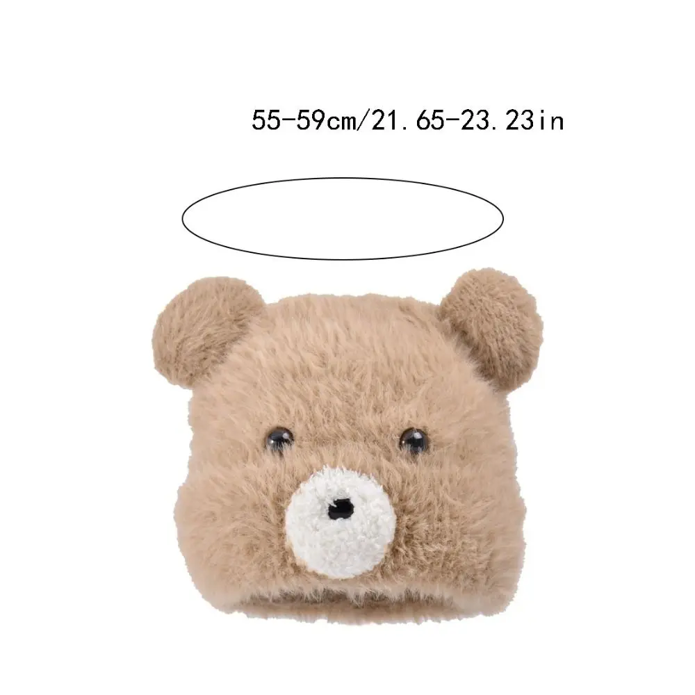 الأزياء الكورية لطيف الدب الأذن قبعة أفخم عارضة فو الفراء البلوز قبعة دافئة في الهواء الطلق Pompom قبعة قبعة كل مباراة