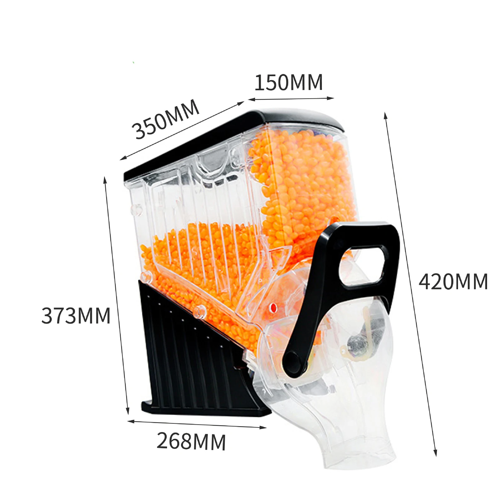 

Диспенсер для сухих продуктов YOUYIZUO 6 л, гравитационный, изысканный, прозрачный, высококачественный, акриловый, для хлопьев и конфет, для супермаркетов