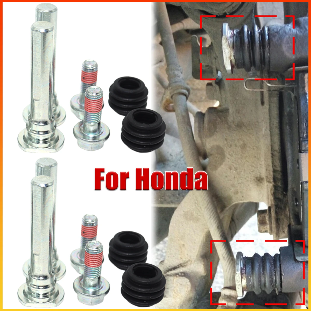 

Rear Lower Left Right Upper Caliper Cylinder Slider Guide Pin For Bushing Boot Seal Repair Kit For HONDA CR-V CRV MK2 2002-2006