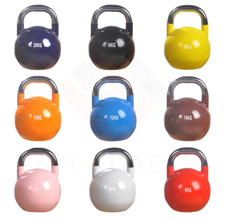 Home Gym Kettle Bell Gym Workout Fitness Equipment Competition Kettle Bell Painted Cast Iron Kettlebell free weights