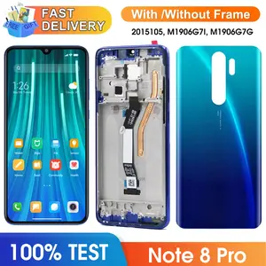 Bilashmart 6.53 Screen Xiaomi Redmi Note 8 Pro M1906G7I M1906G7G Lcd Display Touch Screen with Frame Redmi Note 8 Pro Replacement