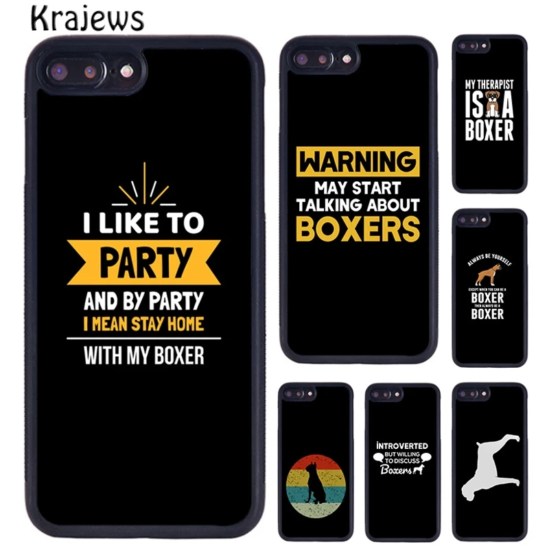 Krajews Anatomy Of A Boxer Dog Phone Case Cover For iPhone 16 15 14 plus X XR XS 11 12 13 pro max coque