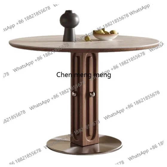

Living Room Restaurant Dining Tables Rock Plate Round Negotiating Modern Dining Tables Study Wooden Home Furniture La Mesa MHCZ