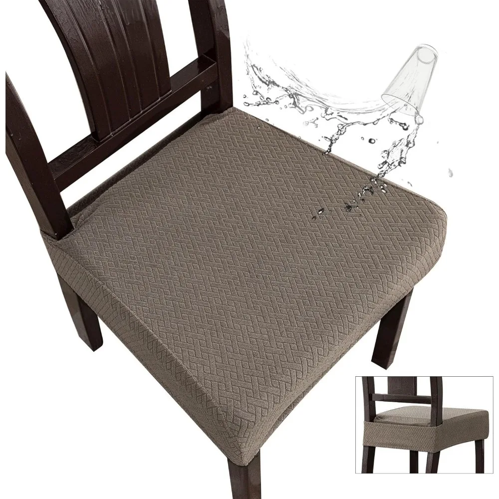 

Набор из 8 эластичных жаккардовых чехлов на сиденья, водонепроницаемые чехлы на обеденные стулья, защитные чехлы на кухонные стулья Parson