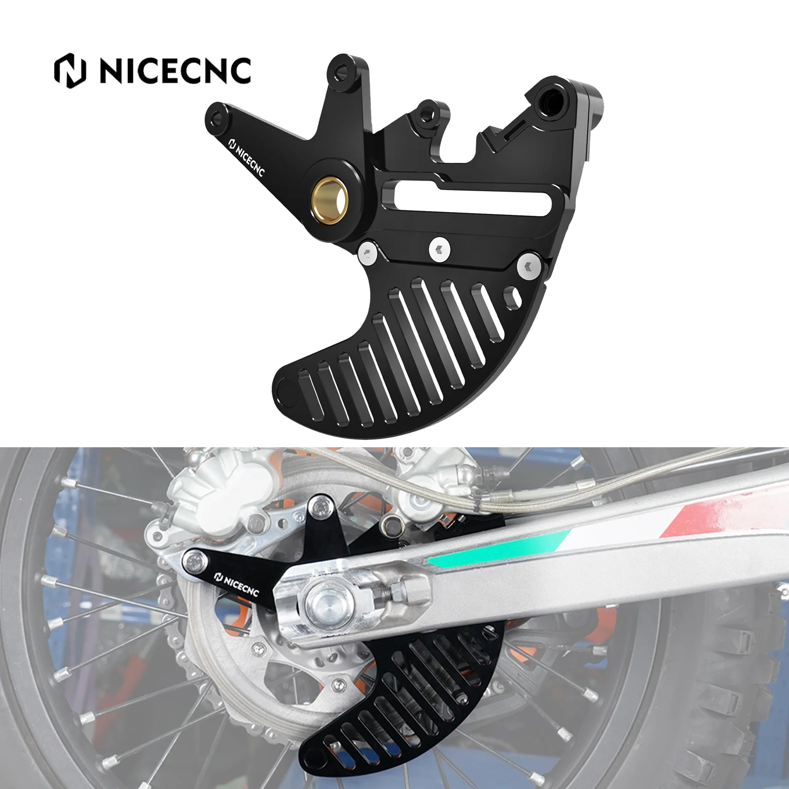 

For Husqvarna TE300 2014-2024 TE FE 150 250 300 350 450 501 FC FX TX TC Rear Dual Calipers Bracket Stunt Brake Disc Guard FS450