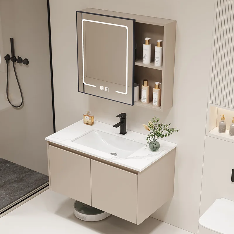 Bathroom cabinet ceramic integrated basin bathroom bathroom washbasin combination honeycomb aluminum