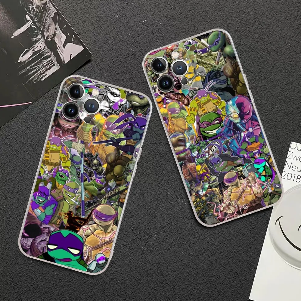 T-Teenage-mutant-Ninja-Turtles Phone Case For iPhone 15 14 13 12 Mini 11 Pro XS Max X XR SE 6 7 8 Plus Soft Silicone Cover