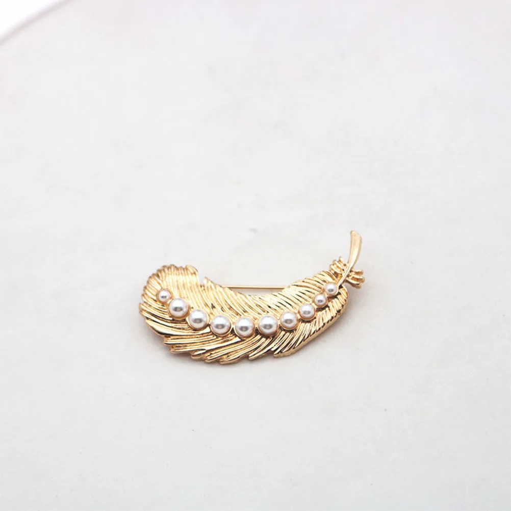 

2Pcs Pearl Brooch Pin Fashion Chic Wedding Party Decorations Multi Purpose Clip for Dresses Coats Hats