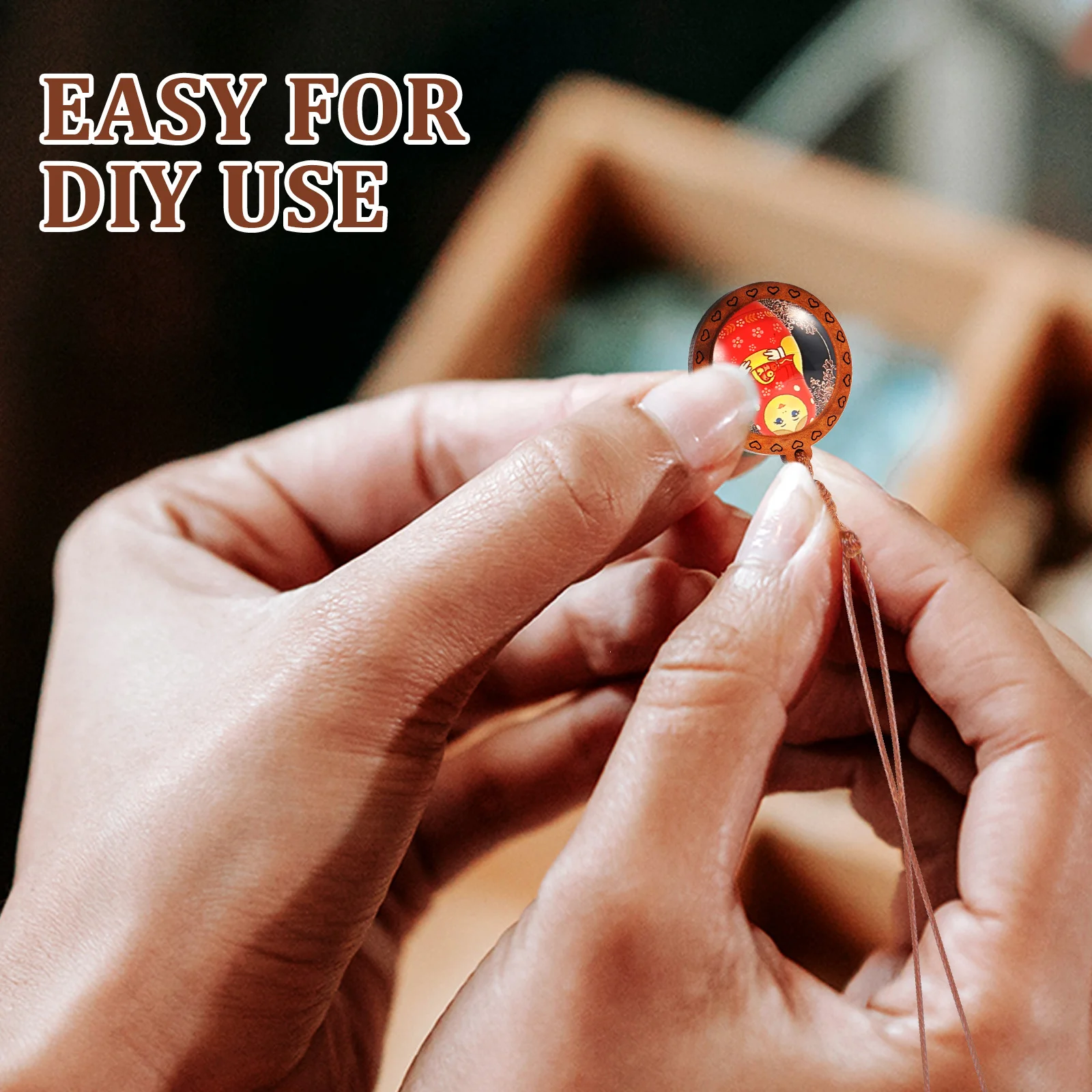 

3pcs Wooden Bezel Blanks With Cord Natural Wood Pendant Trays For Diy Jewelry Making Craft Supplies Vintage Charms Findings