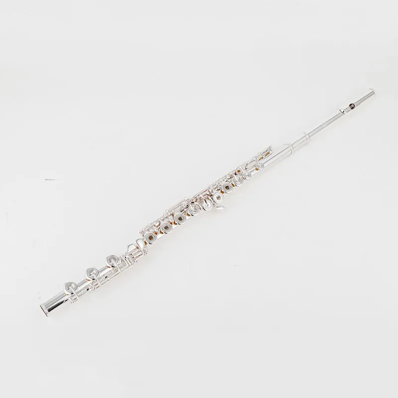 Flauta profesional Muramatsu de Japón Cuproníquel C Key 17 agujeros chapada en plata con estuche instrumento musical